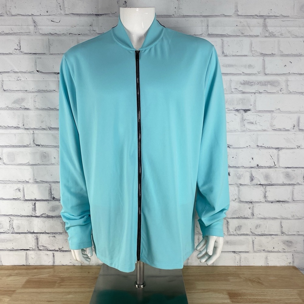 Greyson Siaconset Jacket Men's XL Full Zip Skystone Blue Blade Collar Golf NWT